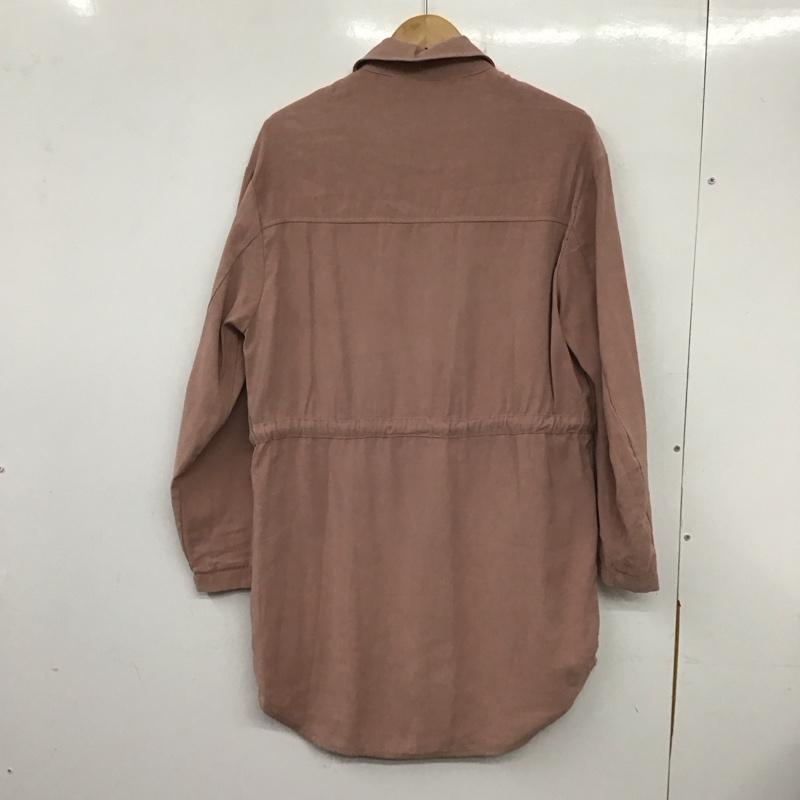 ザラ ZARA ジャケット、上着 ジャケット、ブレザー 7102 224 646 シャツジャケット ロング丈 S 無地 桃 / ピンク / レディース USED 古着 中古 10139236