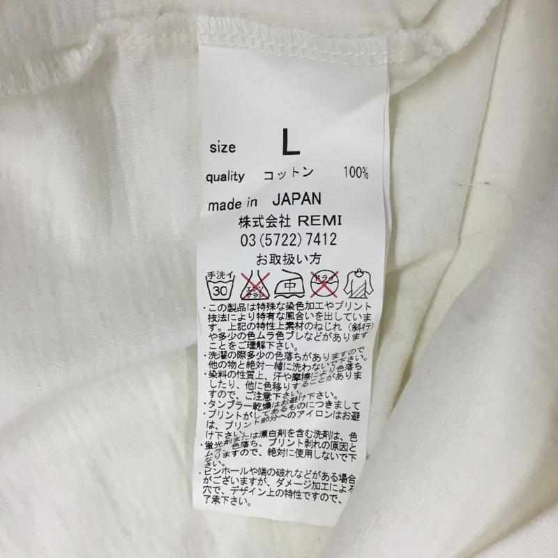 レミ レリーフ REMI RELIEF Tシャツ 半袖 ヘンリーネック L 無地 白 / ホワイト / メンズ USED 古着 中古 10108866