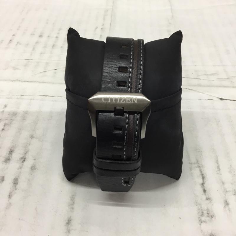 シチズン CITIZEN 腕時計 アナログ(クォーツ式) ECO DRIVE E660-R015192 ソーラー電波 箱有 ロゴ、文字 カーキ / カーキ / X 黒 / ブラック / メンズ USED 古着 中古 10106411