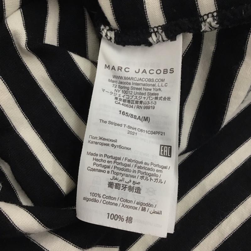 マークジェイコブス MARCJACOBS Tシャツ 長袖 C611C04PF21 カットソー ボーダー M ロゴ、文字 白 / ホワイト / X 黒 / ブラック / レディース USED 古着 中古 10112045