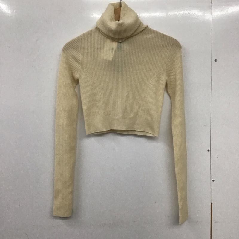 ラネウス LANEUS ニット、セーター 長袖 40 無地 ベージュ / ベージュ / レディース USED 古着 中古 10134214