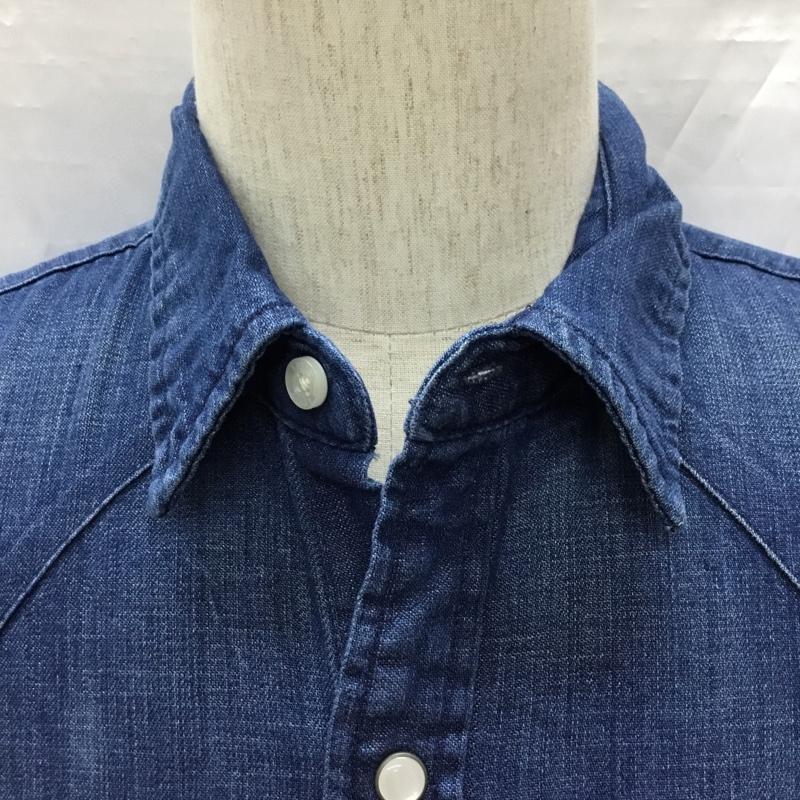 リーバイス Levi s シャツ、ブラウス 半袖 半袖シャツ カラーシャツ 半袖カットソー デニムシャツ S 無地 インディゴ / インディゴ /  メンズ USED 古着 中古 10108940