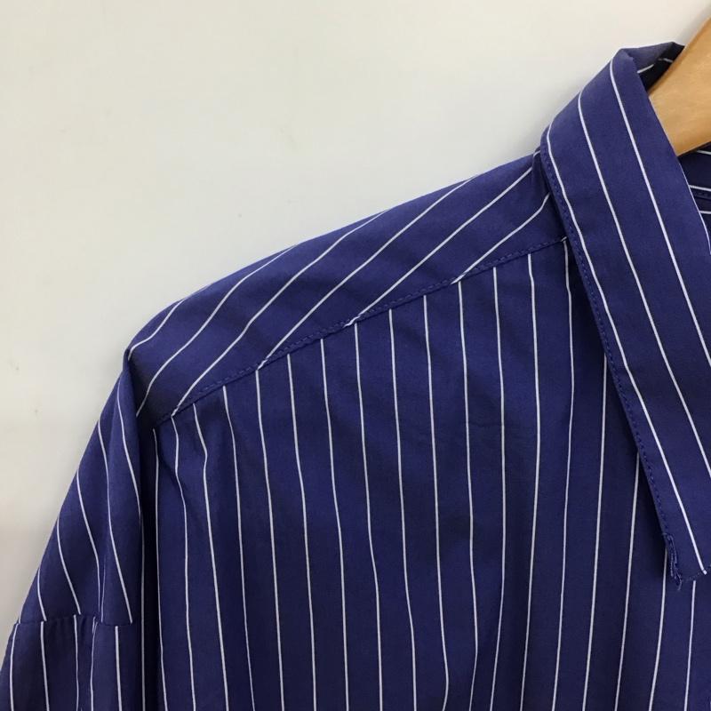 アイテムズ アーバンリサーチ ITEMS URBAN RESEARCH シャツ、ブラウス 長袖 長袖シャツ ストライプシャツ カラーシャツ L ストライプ 青 / ブルー / メンズ USED 古着 中古 10139007
