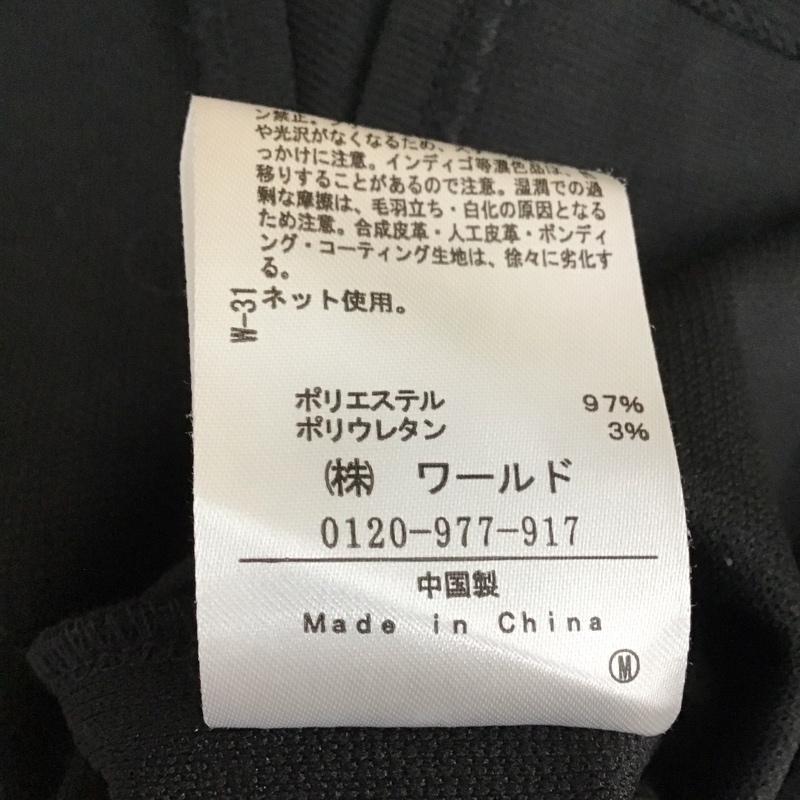 インデックス index カットソー 七分袖 C58-14226 リップルバックボタントップス M 無地 黒 / ブラック / レディース USED 古着 中古 10118827
