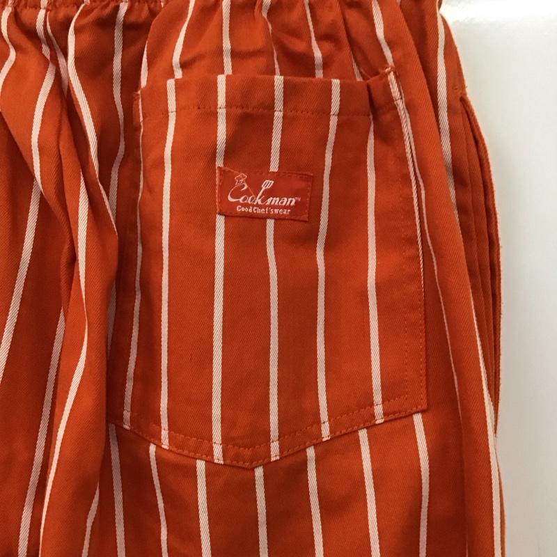 クックマン COOKMAN パンツ ワークパンツ、ペインターパンツ ワークパンツ ワイドパンツ カジュアルパンツ L ストライプ 橙 / オレンジ / メンズ USED 古着 中古 10135572