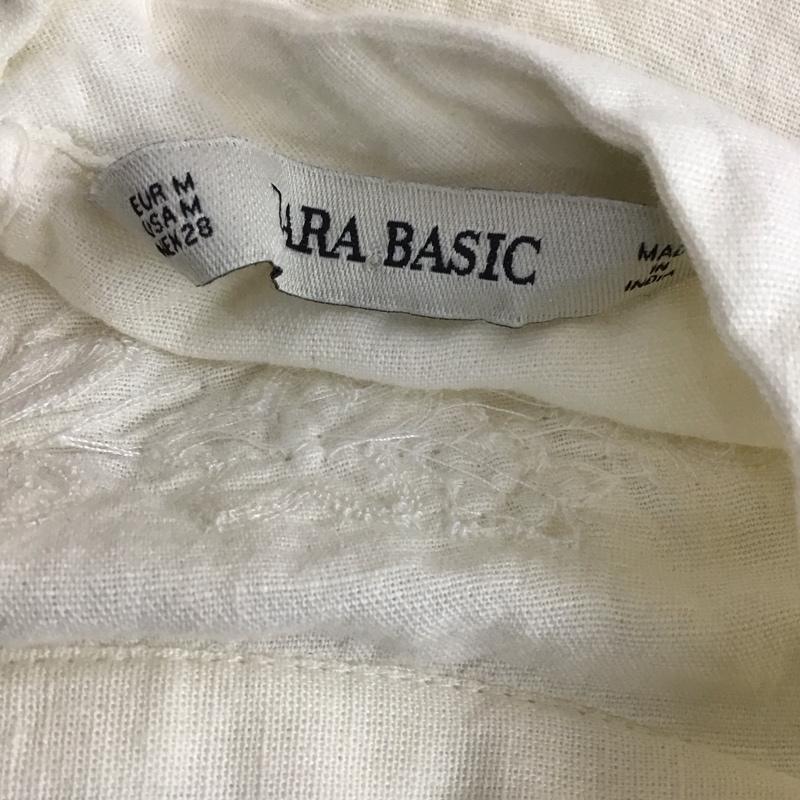 ザラ ZARA カットソー 長袖 長袖カットソー スタンドネックカットソー ロングスリーブカットソー 長袖シャツ M 花柄 アイボリー / アイボリー / レディース USED 古着 中古 10117857