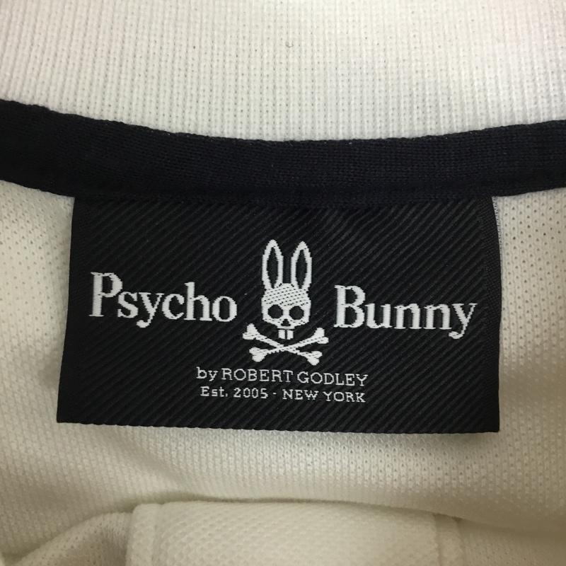 サイコバニー Psycho Bunny ポロシャツ 半袖 PB-YC-87885 うさぎ S ワンポイント 白 / ホワイト / メンズ USED 古着 中古 10136493