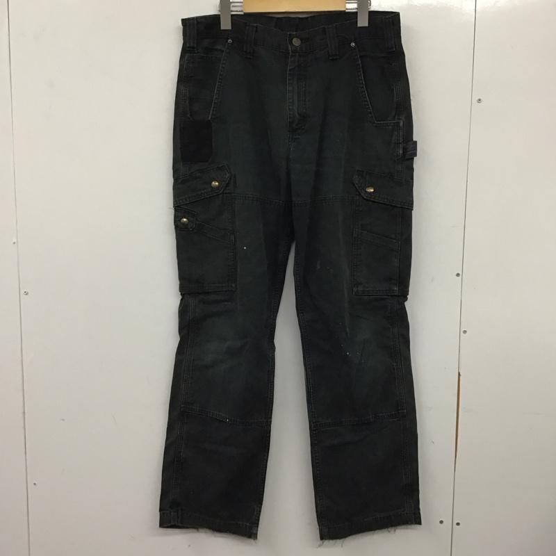 カーハート Carhartt パンツ ワークパンツ、ペインターパンツ ロゴ、文字 黒 / ブラック / メンズ USED 古着 中古 10139455