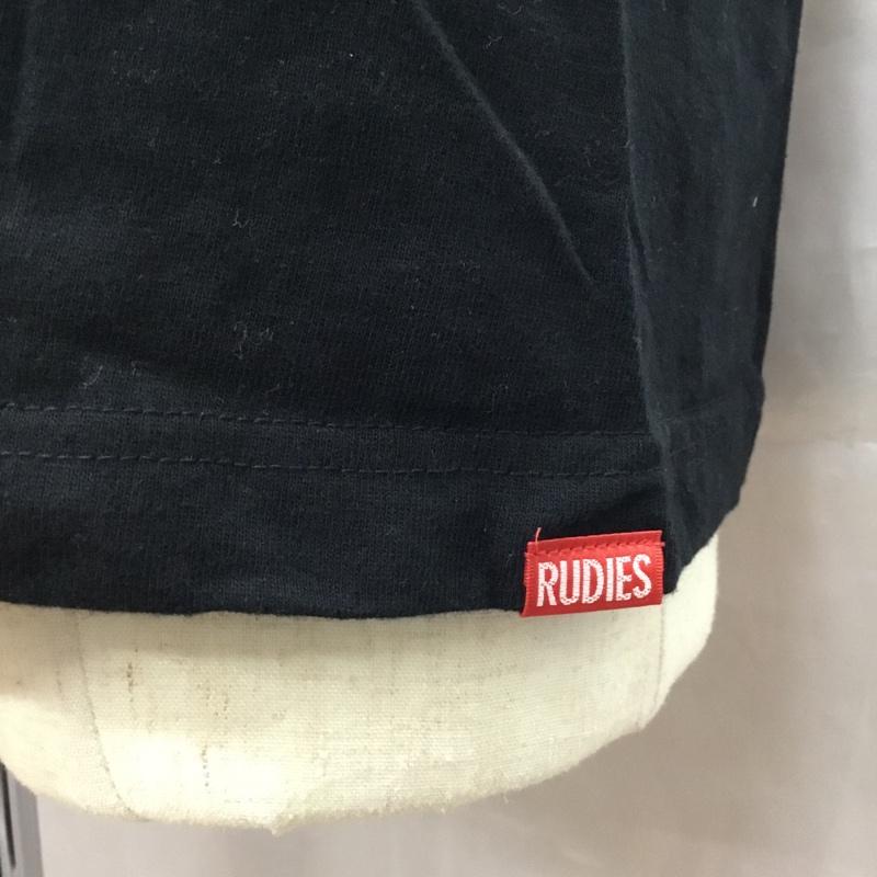 ルーディーズ RUDIES Tシャツ 半袖 半袖カットソー プリントTシャツ クルーネックカットソー XL ロゴ、文字 黒 / ブラック /  メンズ USED 古着 中古 10111298