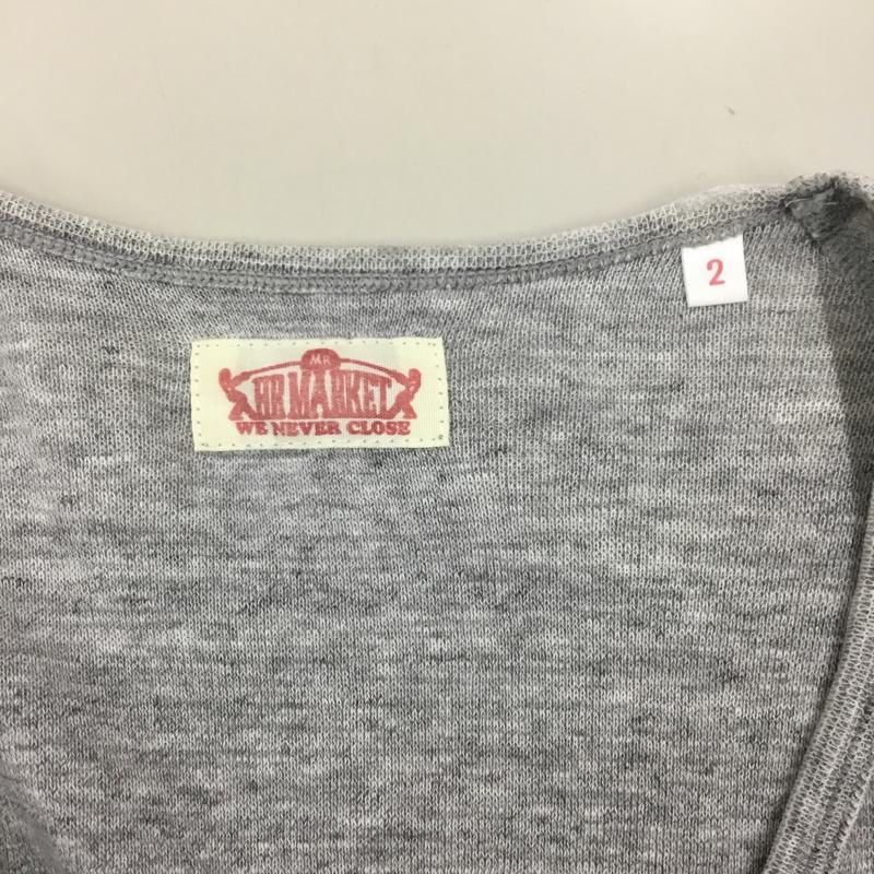 ハリウッドランチマーケット HOLLYWOOD RANCH MARKET カットソー 長袖 長袖カットソー Vネックカットソー ロングスリーブカットソー 2 無地 灰 / グレー /  メンズ USED 古着 中古 10112422