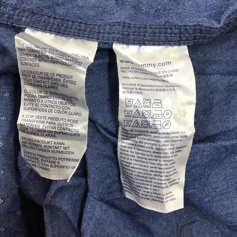 トミーヒルフィガー TOMMY HILFIGER シャツ、ブラウス 長袖 ボタンダウン L ワンポイント インディゴ / インディゴ / メンズ USED 古着 中古 10118381