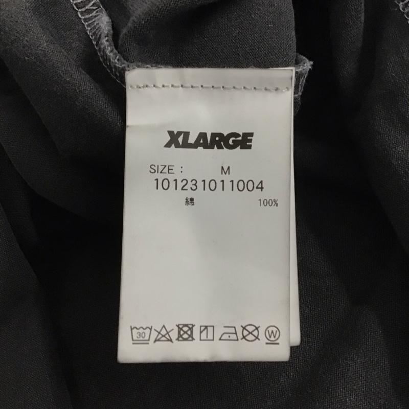 エクストララージ XLARGE カットソー 長袖 長袖カットソー プリントカットソー クルーネック M ロゴ、文字 黒 / ブラック / メンズ USED 古着 中古 10139556