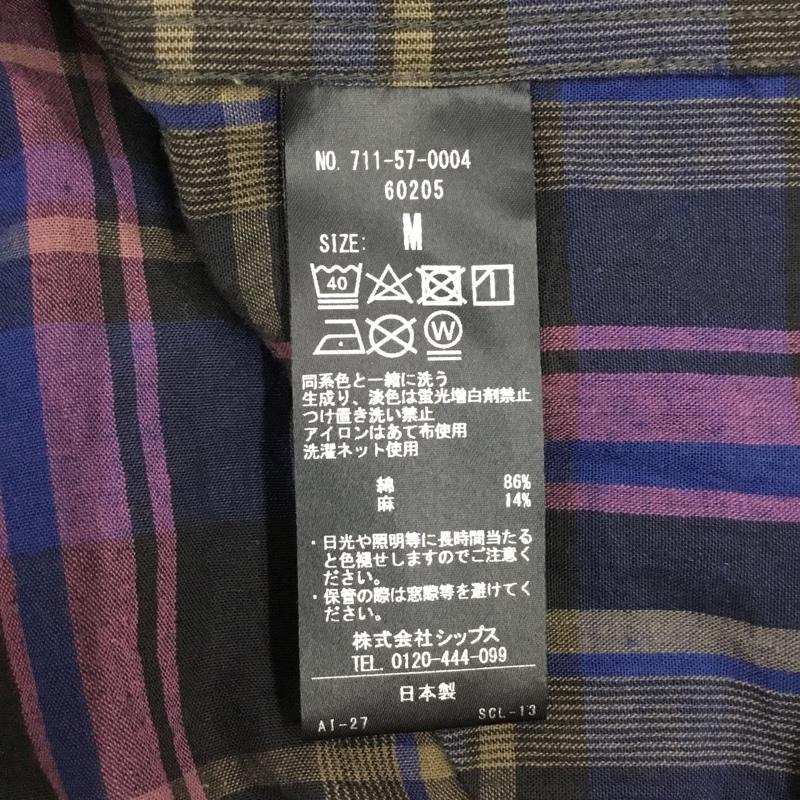 シップス SHIPS シャツ、ブラウス 半袖 半袖シャツ カラーシャツ 半袖カットソー チェックシャツ M チェック マルチカラー / マルチカラー /  メンズ USED 古着 中古 10108726