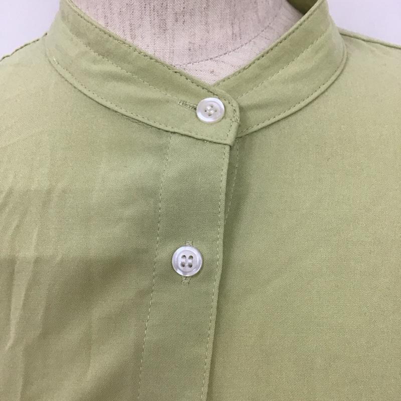 ローリーズファーム LOWRYS FARM ワンピース ひざ丈スカート シャツワンピース FREE 無地 黄緑 / イエローグリーン / レディース USED 古着 中古 10126597