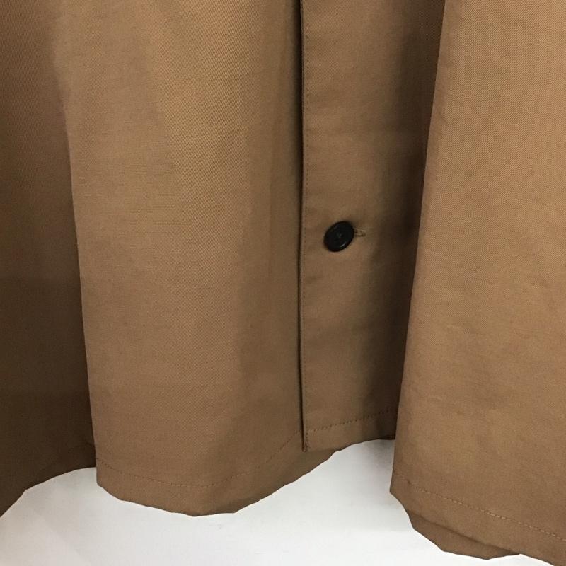 ユナイテッドアローズグリーンレーベルリラクシング UNITED ARROWS green label relaxing シャツ、ブラウス 長袖 長袖シャツ 無地シャツ ノーカラーシャツ L 無地 茶 / ブラウン / メンズ USED 古着 中古 10139005