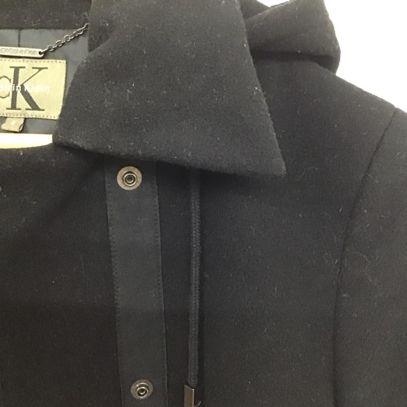 カルバン・クライン Calvin Klein コート コート一般 4 無地 黒 / ブラック / レディース USED 古着 中古 10137790