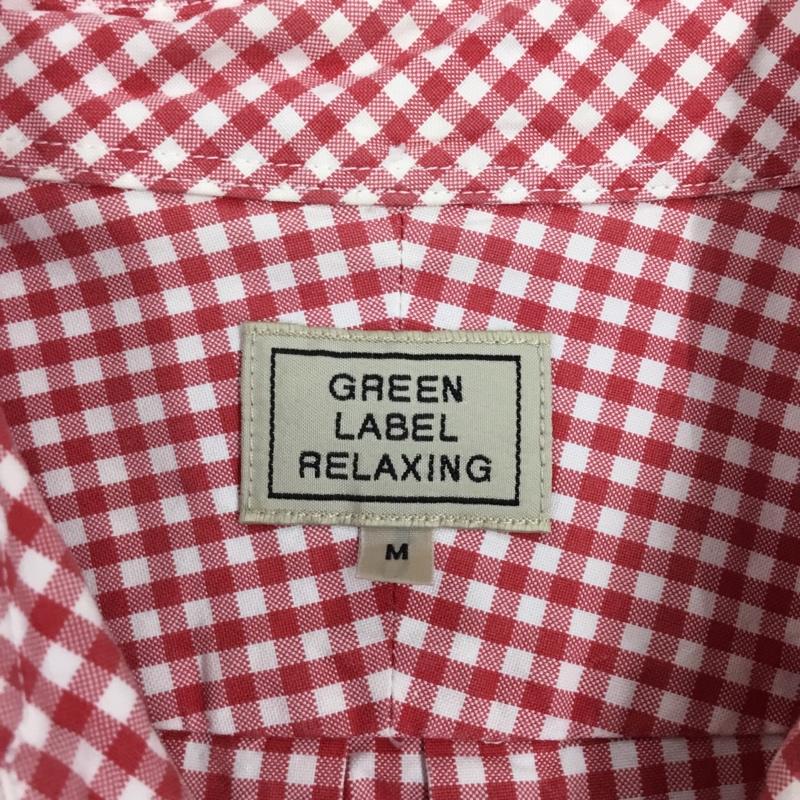 グリーンレーベルリラクシング green label relaxing シャツ、ブラウス 半袖 半袖シャツ カラーシャツ 半袖カットソー チェックシャツ M チェック 白 / ホワイト / X 赤 / レッド /  メンズ USED 古着 中古 10108935