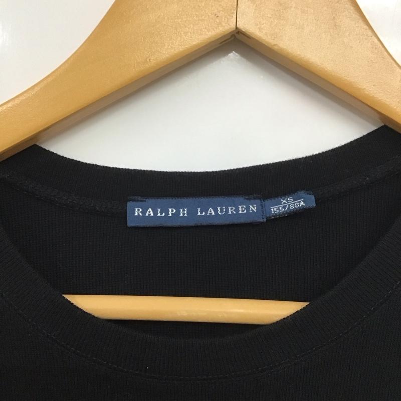 ラルフローレン RALPHLAUREN Tシャツ 半袖 クルーネック コットン XS ワンポイント 黒 / ブラック / レディース USED 古着 中古 10139125