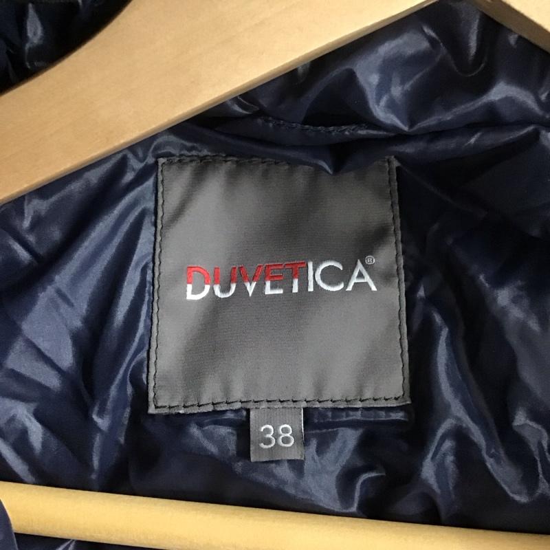 デュベティカ DUVETICA ジャケット、上着 ジャンパー、ブルゾン d.037.00.u.mfg-1057r ダウンコート KAPPA ラクーンファー ジップアップジャケット 38 無地 紺 / ネイビー / レディース USED 古着 中古 10106795