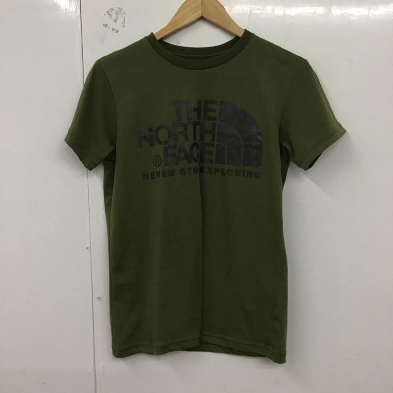 ザノースフェイス THE NORTH FACE Tシャツ 半袖 NTW31600 M プリント X ロゴ、文字 カーキ / カーキ / レディース USED 古着 中古 10129330
