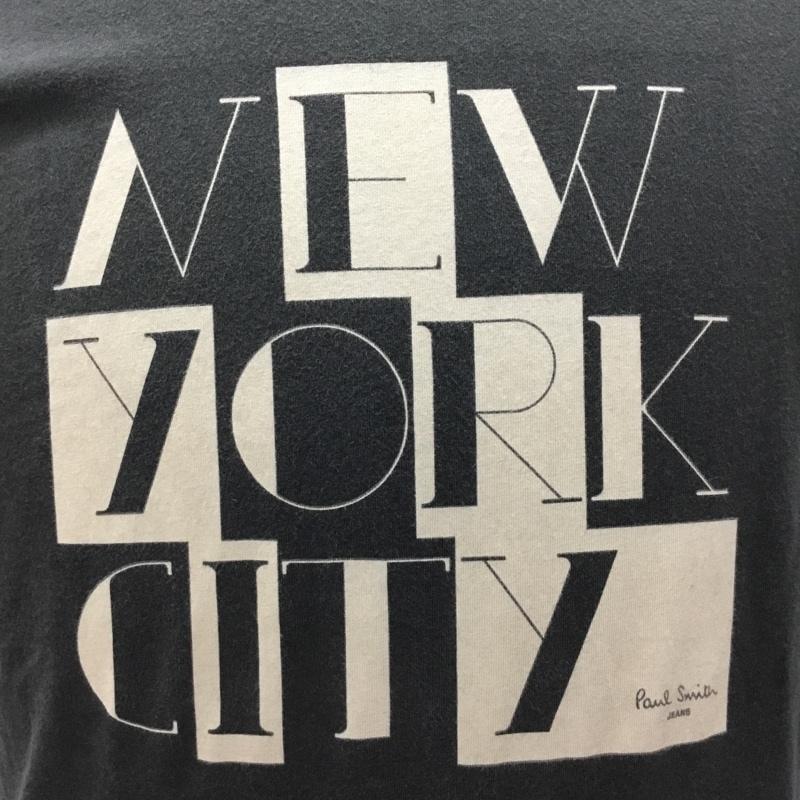 ポールスミスジーンズ Paul Smith JEANS Tシャツ 半袖 半袖カットソー プリントTシャツ クルーネックカットソー M ロゴ、文字 黒 / ブラック / メンズ USED 古着 中古 10106502
