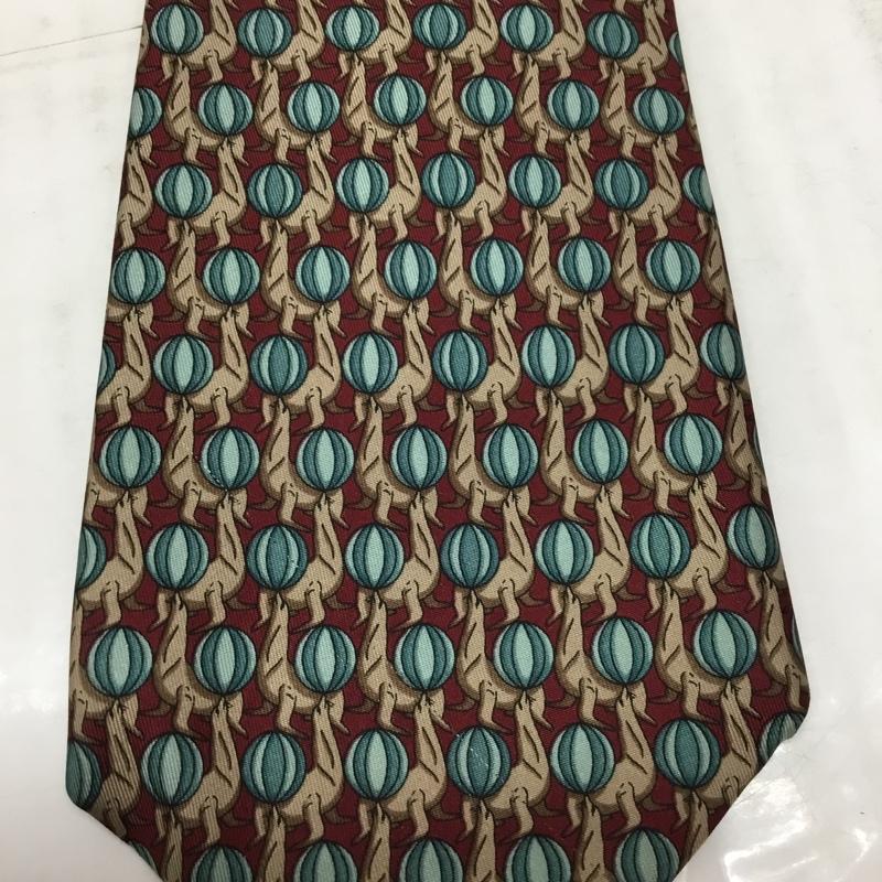 グッチ GUCCI ネクタイ ネクタイ シルク オットセイ ロゴ 総柄 マルチカラー / マルチカラー / メンズ USED 古着 中古 10110537