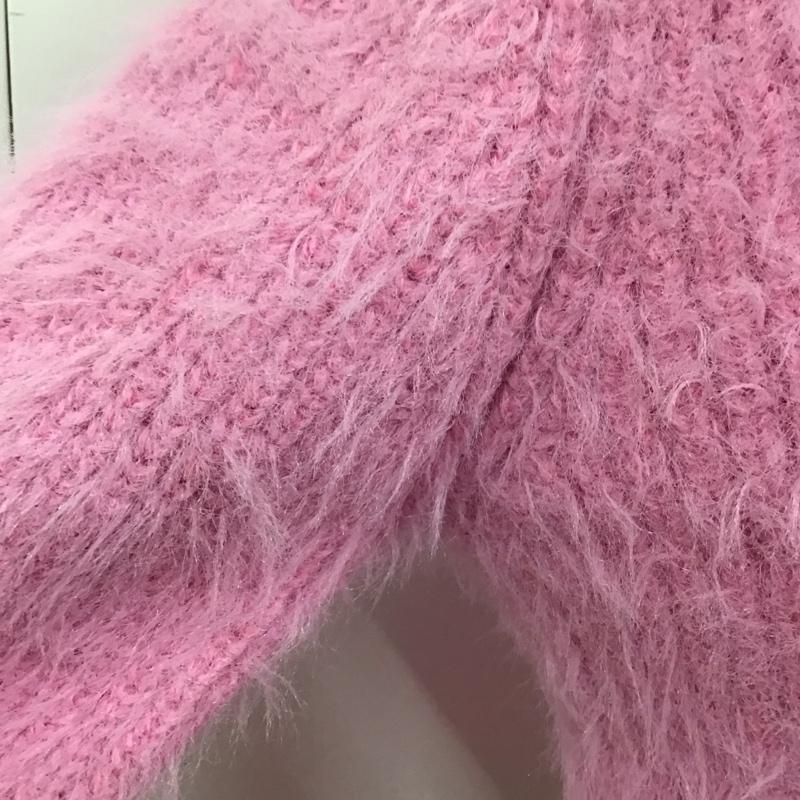 ザラ ZARA ニット、セーター 長袖 長袖ニットカットソー クルーネックカットソー セーター S 無地 桃 / ピンク / レディース USED 古着 中古 10118527