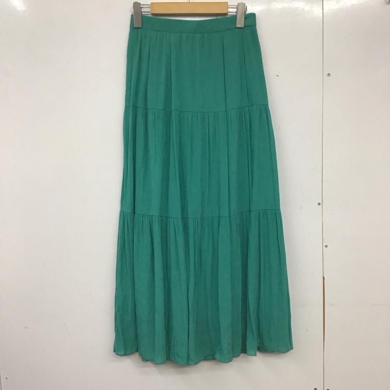 ニコアンド niko and... スカート ロングスカート L 無地 緑 / グリーン / レディース USED 古着 中古 10139364