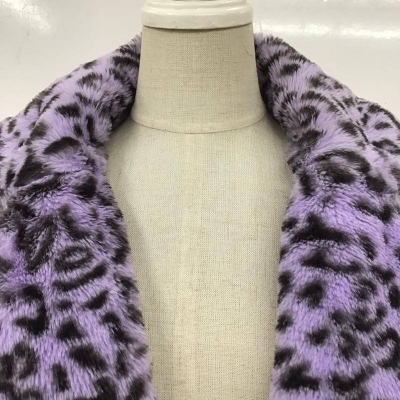 エックスガール X-girl ジャケット、上着 ジャンパー、ブルゾン 05194507 LEOPARDFURCOAT アウター カジュアルジャケット 2 ヒョウ柄・レオパード柄 紫 / パープル / レディース USED 古着 中古 10110235