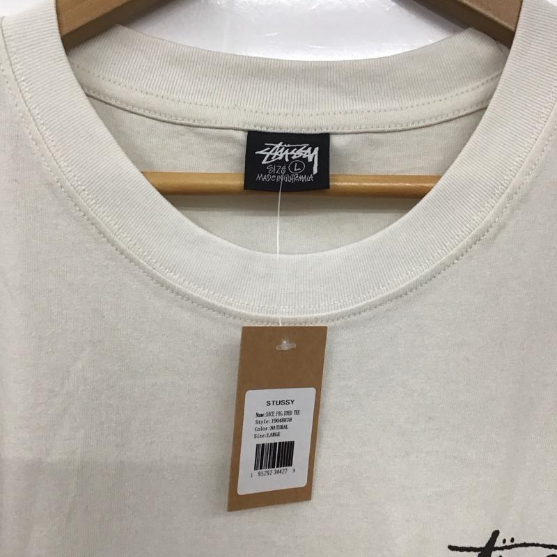 ステューシー STUSSY Tシャツ 半袖 半袖カットソー プリントTシャツ クルーネックカットソー L ロゴ、文字 白 / ホワイト / メンズ USED 古着 中古 10138443