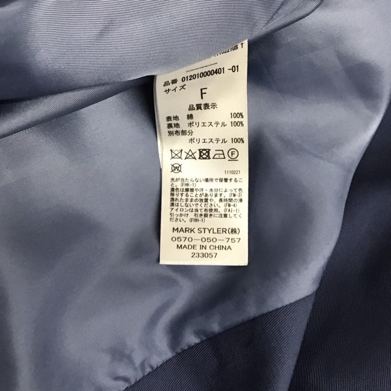 ムルーア MURUA コート トレンチコート 012010000401 レースプリーツトレンチコート FREE 無地 青 / ブルー / レディース USED 古着 中古 10121178