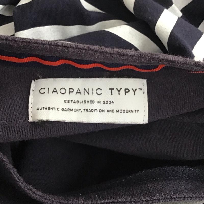 チャオパニック CIAOPANIC Tシャツ 半袖 半袖カットソー プリントTシャツ クルーネックカットソー M ボーダー柄 マルチカラー / マルチカラー / レディース USED 古着 中古 10113145
