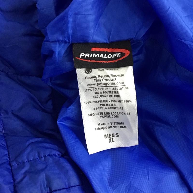 パタゴニア patagonia ジャケット、上着 ジャケット、ブレザー ジップアップジャケット ダウンジャケット アウター XL ロゴ、文字 青 / ブルー / メンズ USED 古着 中古 10143191
