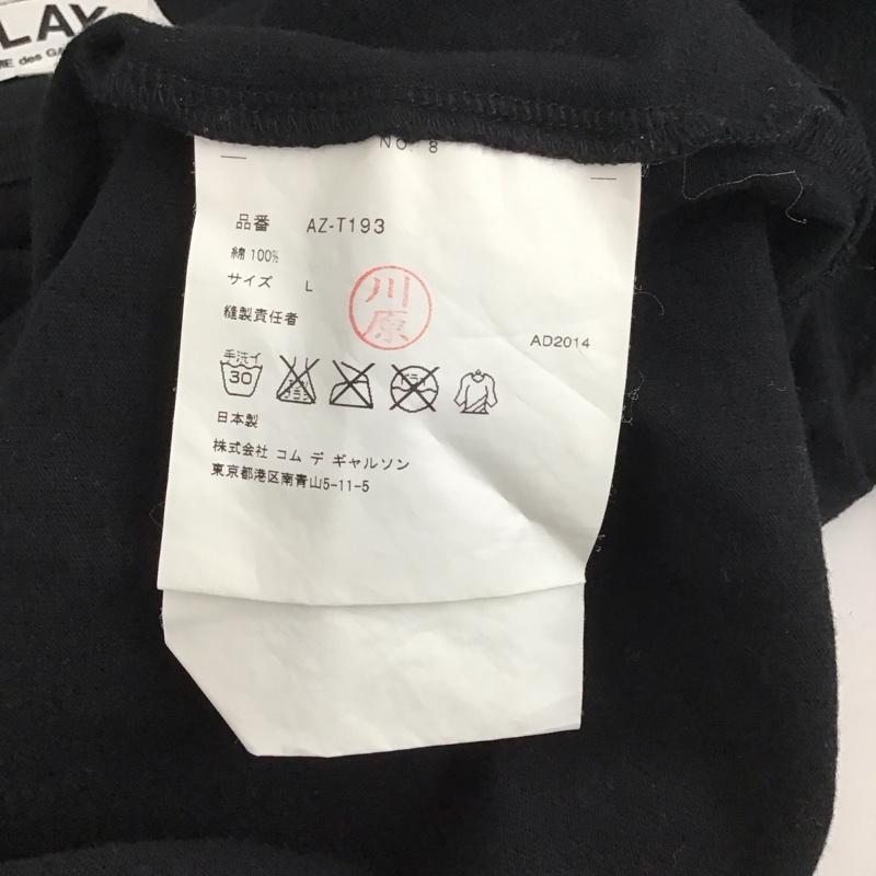 プレイコムデギャルソン PLAY COMME des GARCONS Tシャツ 半袖 L プリント 黒 / ブラック / レディース USED 古着 中古 10129863
