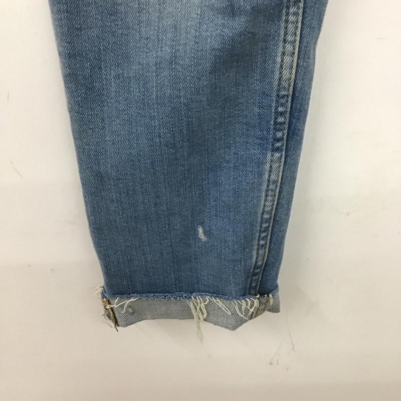 ザラウーマン ZARA WOMAN パンツ デニム、ジーンズ 4124 049 400 ビジュー フェイクパール 無地 青 / ブルー / レディース USED 古着 中古 10138558