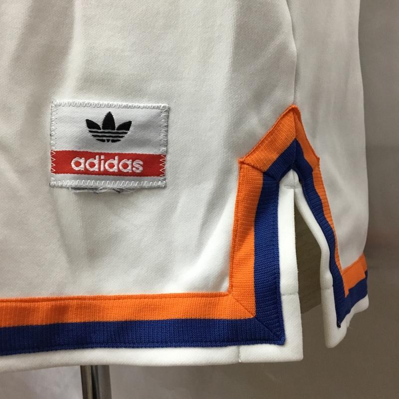 アディダス adidas ジャケット、上着 ジャケット、ブレザー スポーツウェア ジャージ 半袖ジャケット 古着 M ロゴ、文字 白 / ホワイト / X 青 / ブルー / X 橙 / オレンジ / メンズ USED 古着 中古 10109350