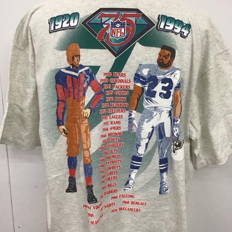 古着 USED Tシャツ 半袖 半袖カットソー プリントTシャツ クルーネックカットソー 古着 XL プリント 灰 / グレー / メンズ USED 古着 中古 10107694