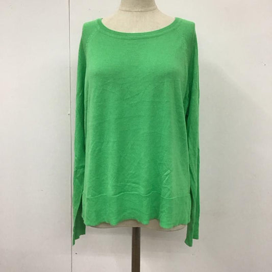 ザラ ZARA ニット、セーター 長袖 長袖ニットカットソー ニット セーター クルーネックニット S 無地 緑 / グリーン /  レディース USED 古着 中古 10112190