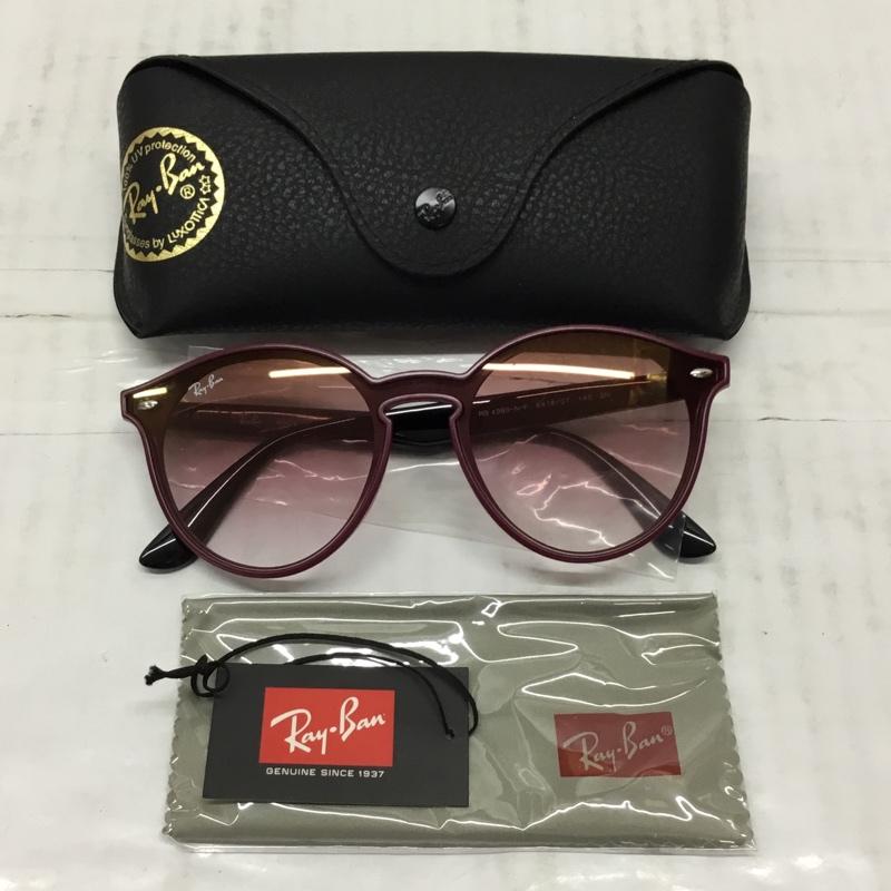 レイバン Ray-Ban めがね・サングラス サングラス RB4380-N-F 6418 0T ロゴ、文字 黒 / ブラック / X 紫 / パープル / メンズ USED 古着 中古 10111053