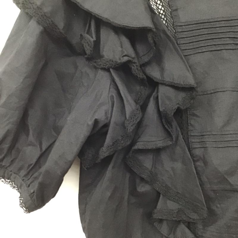 スライ SLY カットソー 半袖 030BSY30-3320 FRILLTUCK2WAYトップス FREE 無地 黒 / ブラック / レディース USED 古着 中古 10138812