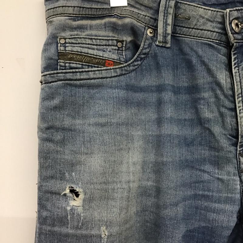 ディーゼル DIESEL パンツ デニム、ジーンズ デニムパンツ スリムパンツ ストレッチパンツ ジーンズ 30インチ 無地 インディゴ / インディゴ /  メンズ USED 古着 中古 10124362