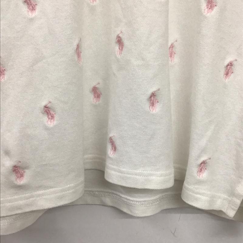 ポロラルフローレン POLO RALPH LAUREN ポロシャツ 半袖 半袖ポロシャツ カラーシャツ 半袖カットソー XL ロゴ、文字 白 / ホワイト / レディース USED 古着 中古 10136117