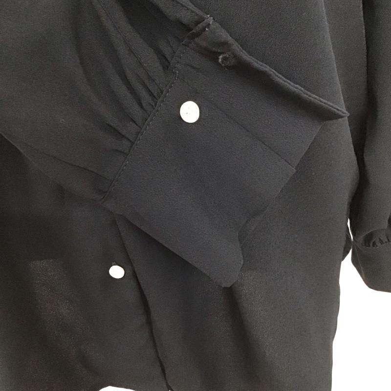 アダムエロペ ADAM ET ROPE シャツ、ブラウス 長袖 GAH-50010-A バックVネックブラウス FREE 無地 紺 / ネイビー / レディース USED 古着 中古 10116316