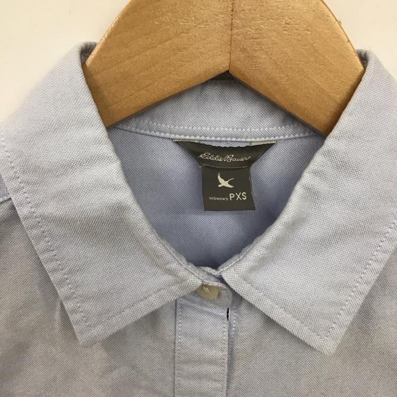 エディーバウアー Eddie Bauer シャツ、ブラウス 長袖 長袖シャツ 無地シャツ カラーシャツ XS 無地 水色 / ライトブルー / レディース USED 古着 中古 10129709