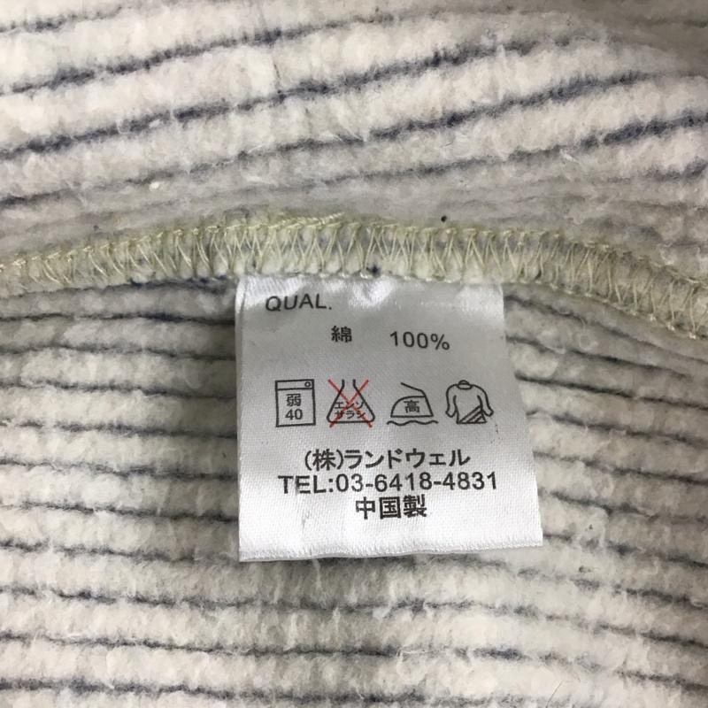 チャムス CHUMS トレーナー 長袖 長袖スウェット 長袖トレーナー プリントスウェット ヘンリーネックカットソー M ストライプ 白 / ホワイト / X 青 / ブルー / メンズ USED 古着 中古 10111637