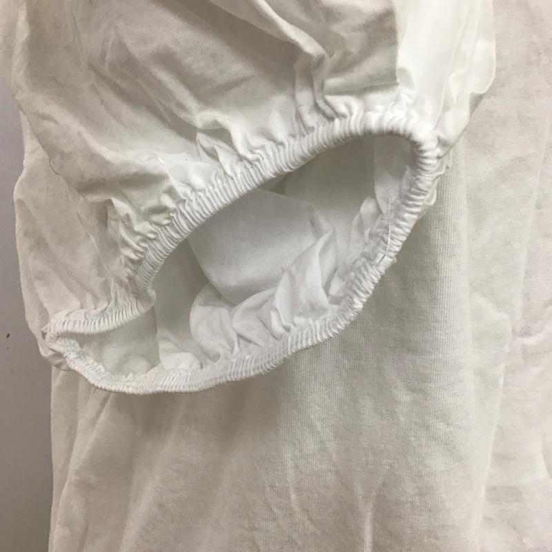 ザラ ZARA カットソー 半袖 5644 120 250 パフスリーブ L 無地 白 / ホワイト /  レディース USED 古着 中古 10114099