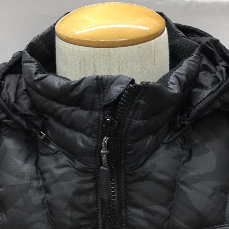 エディーバウアー Eddie Bauer ベスト ベスト 0317979 ダウンジャケット ジップアップジャケット アウター XS 総柄 黒 / ブラック / メンズ USED 古着 中古 10108235