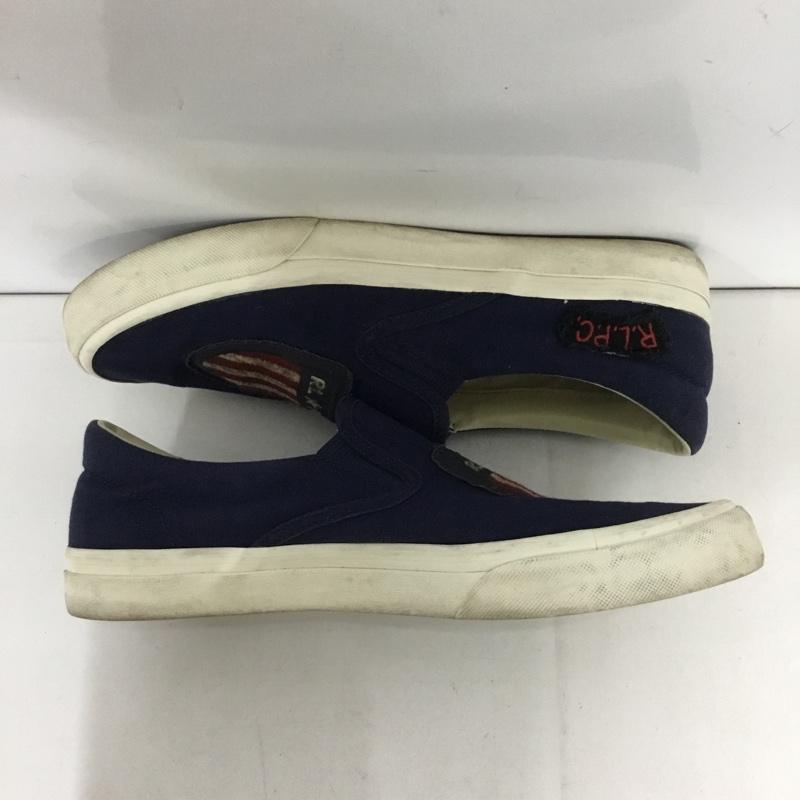 ポロラルフローレン POLO RALPH LAUREN スリッポン スリッポン 9.5D ロゴ、文字 紺 / ネイビー / メンズ USED 古着 中古 10131035