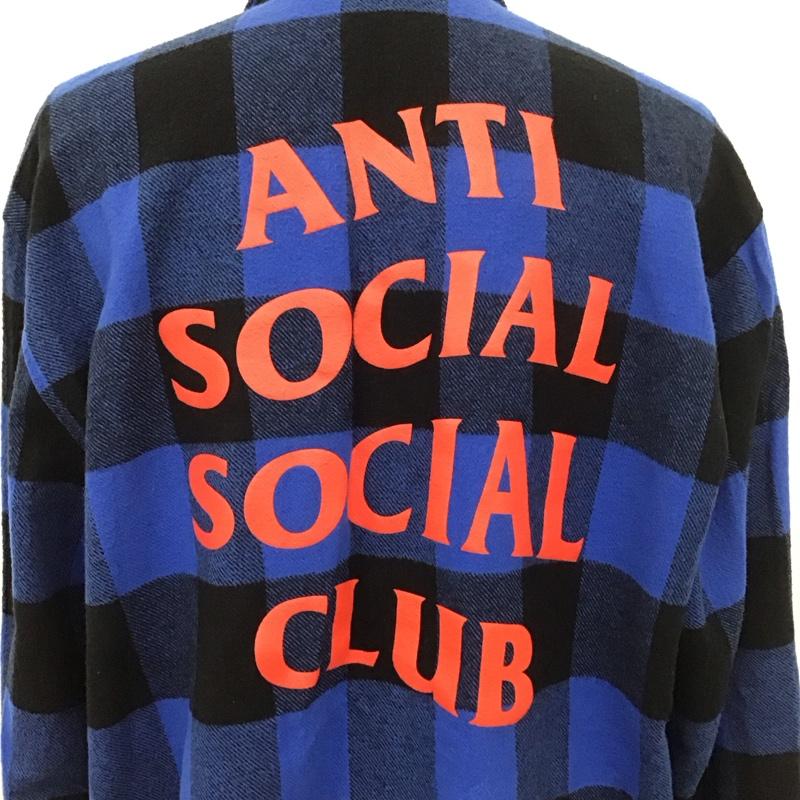 アンチソーシャルソーシャルクラブ ANTI SOCIAL SOCIAL CLUB シャツ、ブラウス 長袖 長袖シャツ カラーシャツ ポケットシャツ 長袖カットソー チェックシャツ XL チェック 黒 / ブラック / X 青 / ブルー /  メンズ USED 古着 中古 10110939