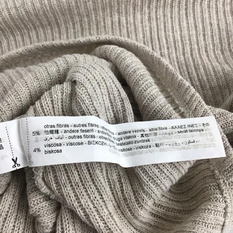 ザラ ZARA カットソー 半袖 ノースリーブカットソー プルオーバー リブ S 無地 ベージュ / ベージュ / レディース USED 古着 中古 10136098